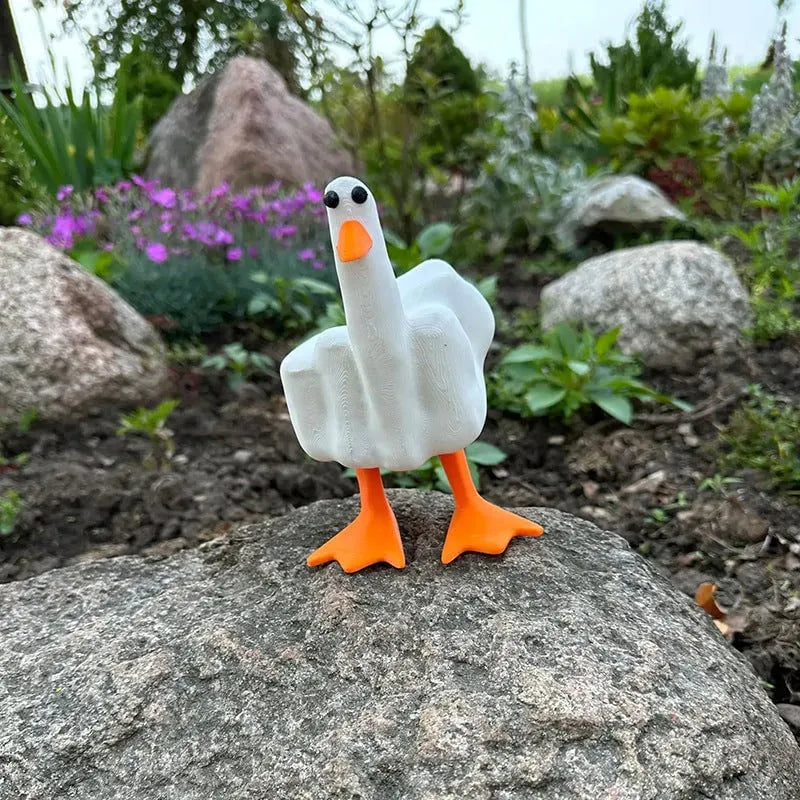 Middle Finger Duck Resin Ornament – A Quirky Statement Piece
