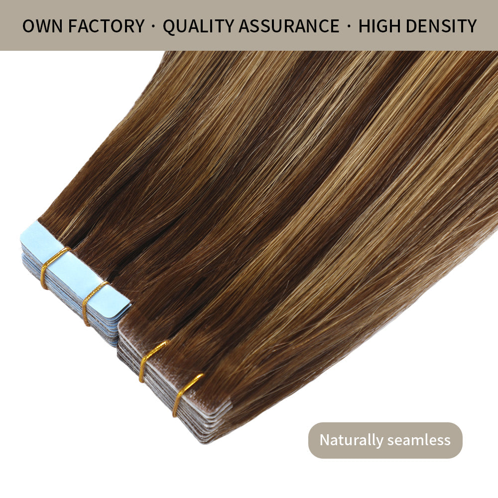 🔥BIG SALE - 50% OFF🔥Seamless Injected Hand-Tied Invisible Tape In Hair Extension -- 100% VIRGIN HUMAN HAIR / 10 PCS