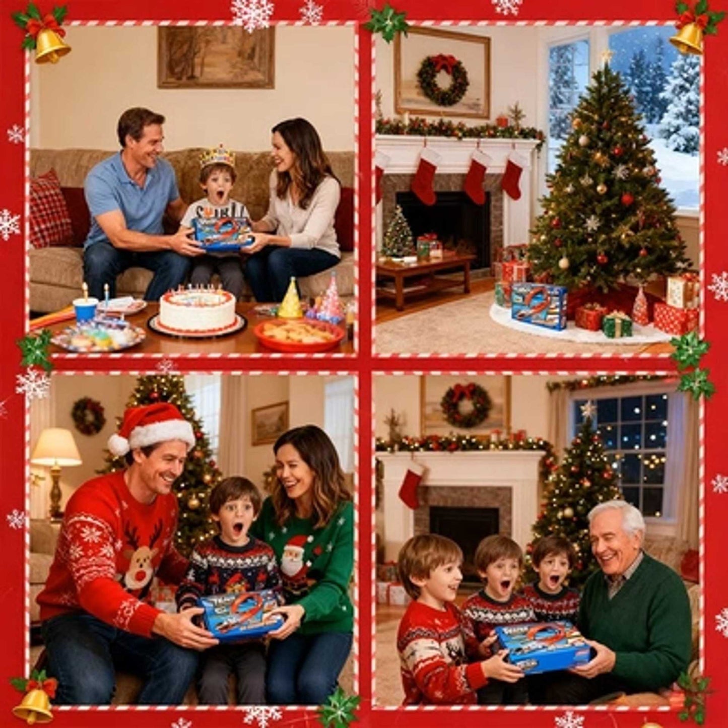 🎄🎁 2025 Christmas Surprise Gift: DIY Flexible Racing Track Toy 🚗✨