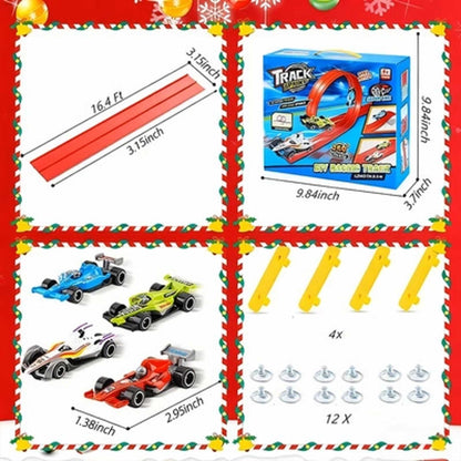 🎄🎁 2025 Christmas Surprise Gift: DIY Flexible Racing Track Toy 🚗✨