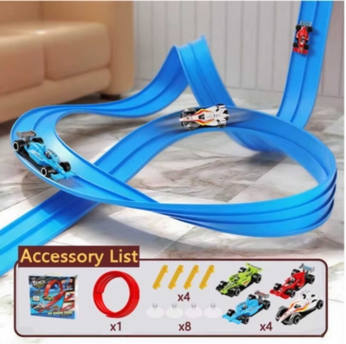 🎄🎁 2025 Christmas Surprise Gift: DIY Flexible Racing Track Toy 🚗✨