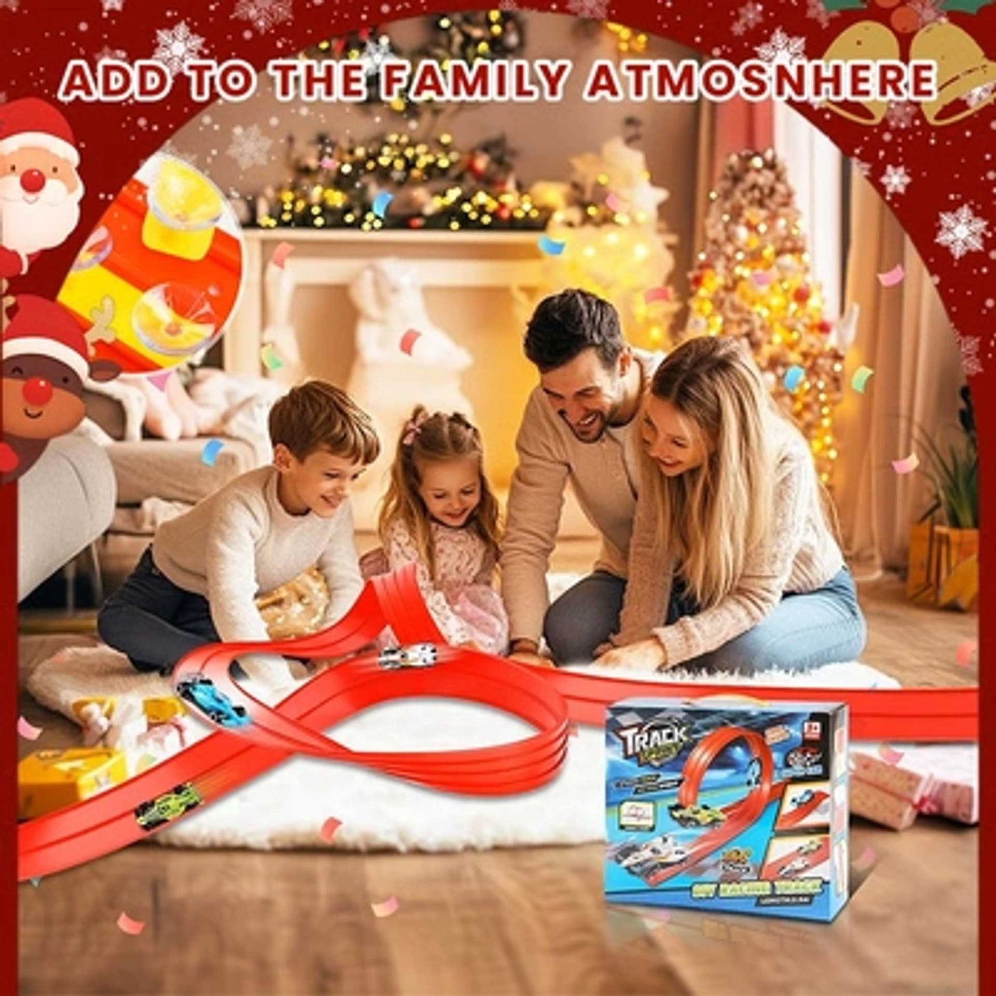 🎄🎁 2025 Christmas Surprise Gift: DIY Flexible Racing Track Toy 🚗✨
