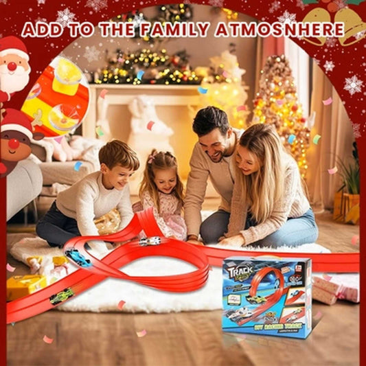 🎄🎁 2025 Christmas Surprise Gift: DIY Flexible Racing Track Toy 🚗✨