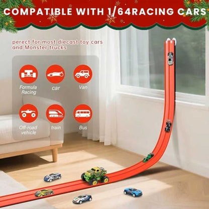 🎄🎁 2025 Christmas Surprise Gift: DIY Flexible Racing Track Toy 🚗✨