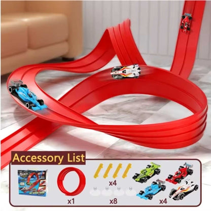 🎄🎁 2025 Christmas Surprise Gift: DIY Flexible Racing Track Toy 🚗✨