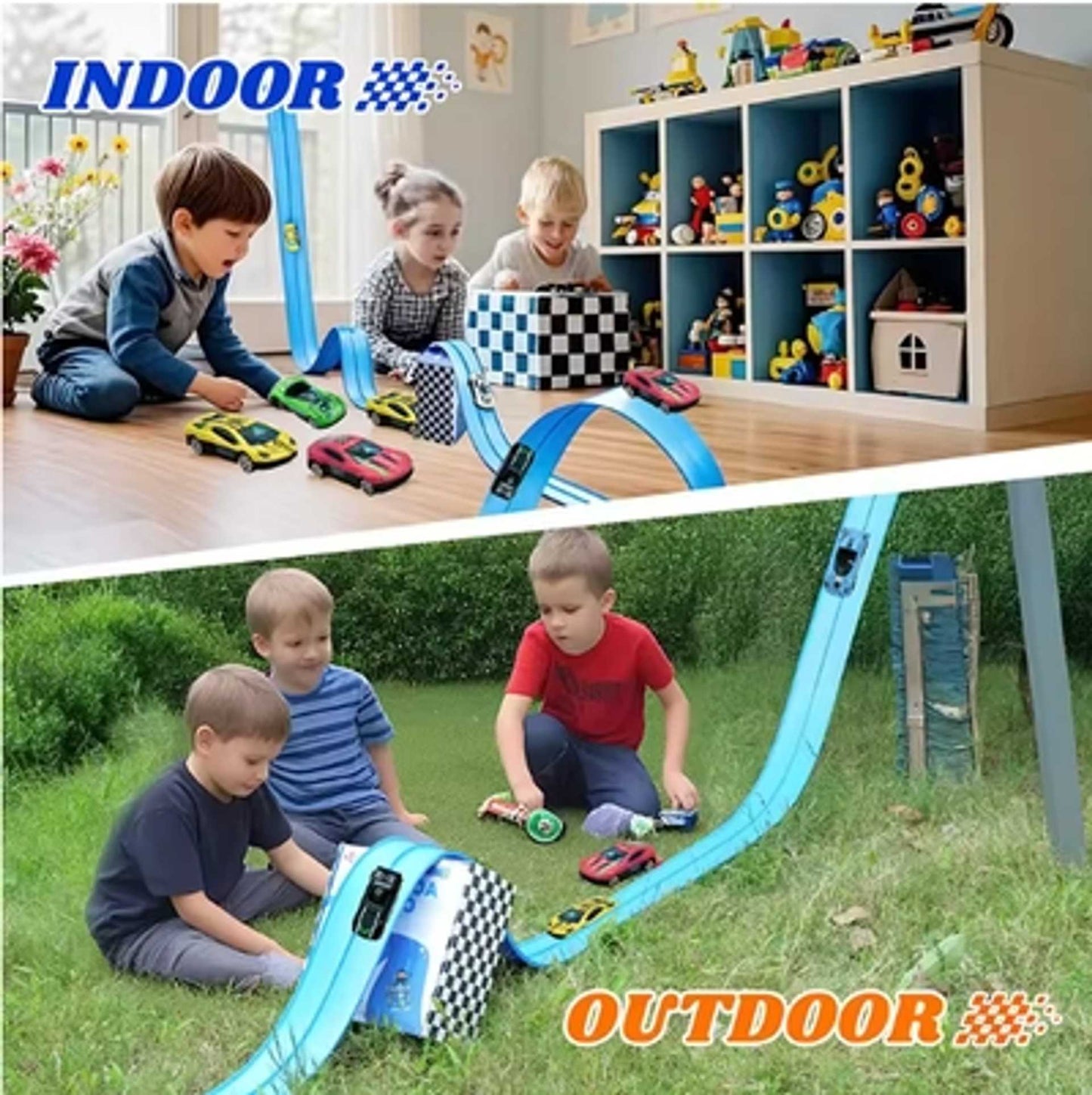 🎄🎁 2025 Christmas Surprise Gift: DIY Flexible Racing Track Toy 🚗✨